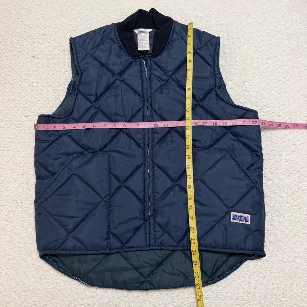 Vintage Big Smith Blue Quilted Vest Men’s Size Large - Picture 4 of 7